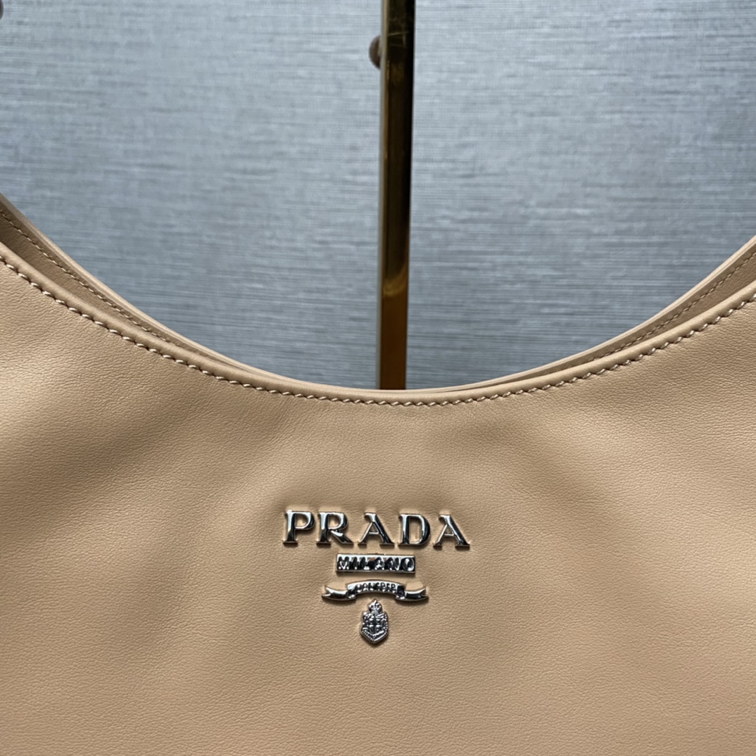 Prada Leather Handbag Tote Bag Shoulder Bag Caramel 1BA638  